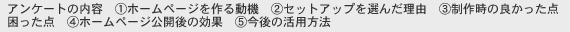 アンケートの内容